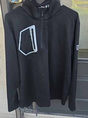 RLX Ralph Lauren, RLX SHIRT, LG Ralph Lauren RLX Black Shirt, Reflective Pocket